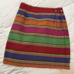 Capezio Country Western Serape Stripe Wrap Skirt